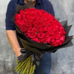 bouquet 100 rosas rojas 