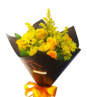 bouquet 12 rosas amarillas